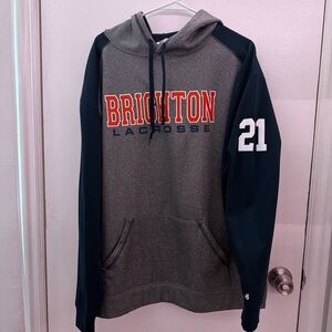Brighton Lacrosse Gray and Navy Men's Hoodie